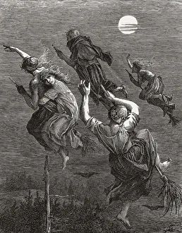 Germanic Mythology Prints: Witches Sabbath