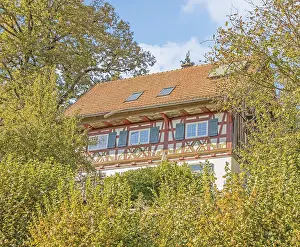 Half Timbering Style Building Prints: Wolfegg half-timbered building