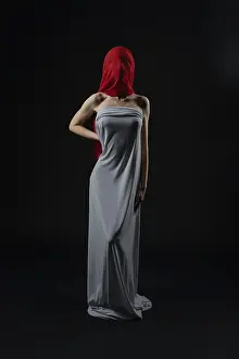 Elegant Woman Pose Prints: A woman poses dramatically in a casting session