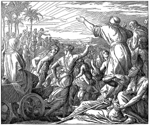 Old Testament Woodcuts Prints: Woodcut, Return from Captivity