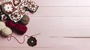 Vintage Sewing Shop Prints: Wool elements space right
