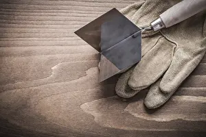 Professional Workwear Attire Prints: Working gloves and angle former