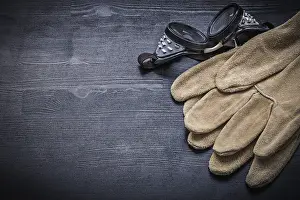 Work Gloves Prints: Working goggles and protective gloves