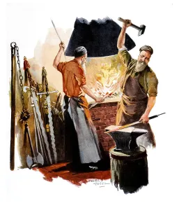 Handicraft Workshop Prints: Workshop of a costume maker or swordsmith