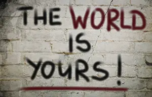 Symbolic World Image Prints: The World Is Yours Concept