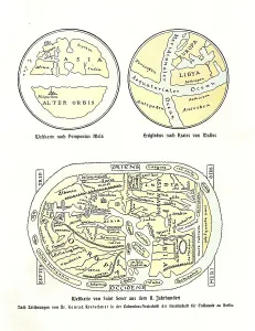 Central Europe Illustration Prints: World map after Pomponius Mela