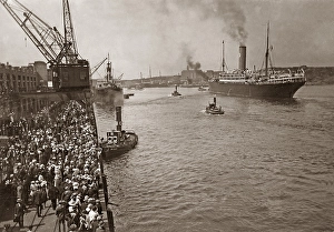 Historic Harbor Scene Prints: The year is 1920