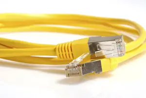 Network Data Transmission Prints: Yellow network cable