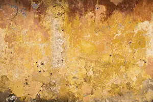 Deserted Wall Scene Prints: Yellow wall