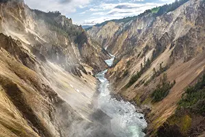 Yellowstone River Gorge Prints: Yellowstone River flows through Gorge