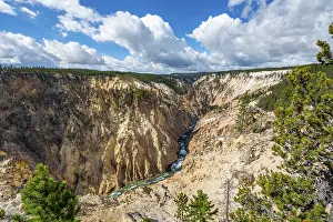 Yellowstone River Gorge Prints: Yellowstone River flows through Gorge