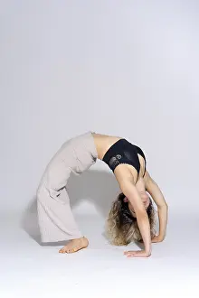Young Dancer Prints: Young dancer in studio photo session with a white background