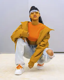 Young Trap Dancer Prints: A young trap dancer with braids