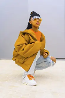 Young Trap Dancer Prints: A young trap dancer with braids