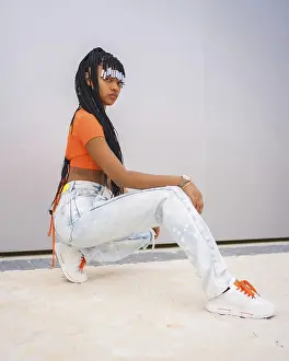 Young Trap Dancer Prints: A young trap dancer with braids