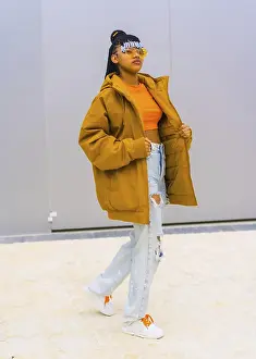 Urban Dance Style Prints: A young trap dancer with braids