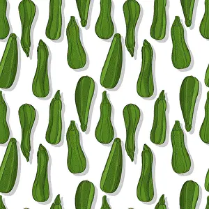 Editable Vector Template Prints: Zucchini roots repeating pattern