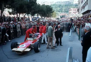 Graham Hill Prints: Monaco GP Print - Graham Hill Wins 4th Time