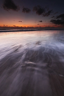 Sunset On The Sea Prints: Breakers on the North Sea beach