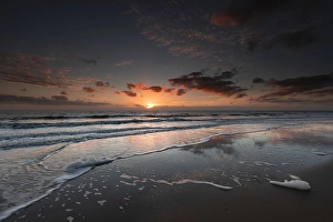 Long Exposure Coastal Photography Prints: Breakers on the North Sea beach