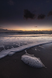 Low Tide Beach Scenes Prints: Breakers on the North Sea beach