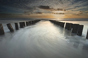 Dutch Coastline Prints: Breakers on the North Sea beach