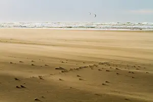 Stormy Beach Scene Prints: Drifting sand