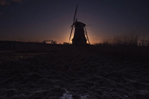 Sunrise Over Europe Prints: Dutch windmill