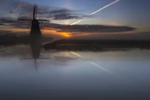 Dutch Countryside Landscape Photography Prints: Dutch windmill