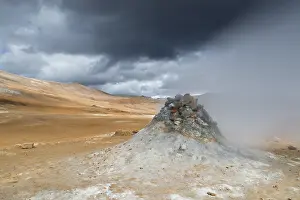Images Dated 27th May 2017: Hverir Landscape Print: Sulphurous Soil with Fumaroles