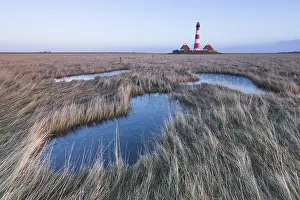 German Lighthouses Europe Prints: Lighthouse Westerhever, Germany