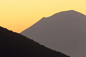 Mount Vesuvius Landscape Prints: Mount Vesuvius at sunset