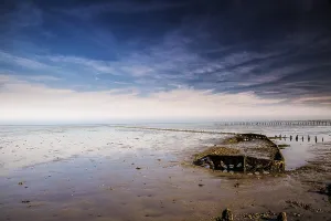 Netherlands Coastal Landscape Prints: Ship wreck