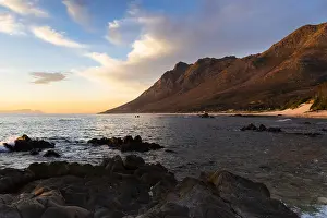 South African Landscapes Prints: Sunset at False Bay