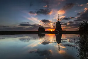 Long Exposure Photography Europe Prints: Mill on Texel Netherlands
