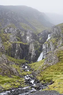 Icelandic Rock Formations Prints: Waterfall