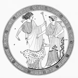 Greek Mythology Prints: Apollo and Artemis