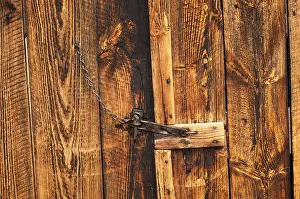 Weathered Wood Grain Prints: Barn Door and Latch