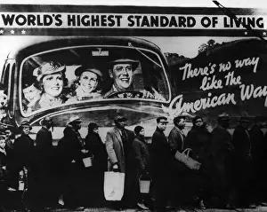 Bread Line Print, 1935 Detroit