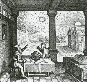 Robert Fludd Engraving Prints: Celestial Sphere and Astrologer