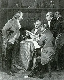 American Revolution Leaders Prints: Committee of Five, Declaration of Independence