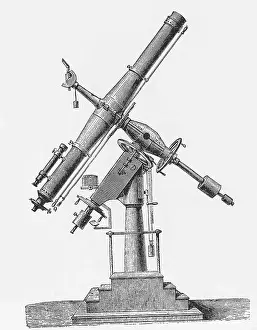 Astronomy Equipment Prints: Equatorial Telescope