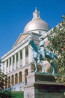 Boston Architecture Prints: Facade of State Capitol, MA