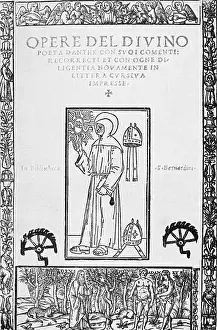 Renaissance Europe Prints: Frontispiece, Dante's Divine Comedy
