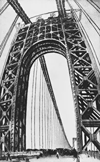 George Washington Bridge History Prints: George Washington Bridge, c.1930