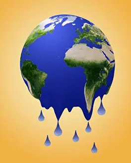 Climate Change Illustration Prints: Global Warming