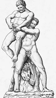 Hercules Artwork Prints: Hercules and Antaeus