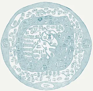 Antique Asian Maps Prints: Korean World Map