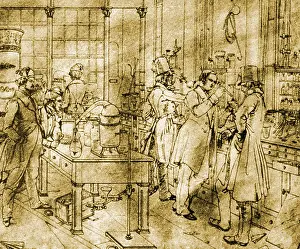German Chemist Prints: Liebig's Laboratory