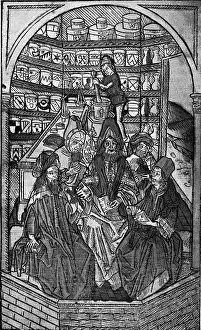 Herbal Medicine Art Prints: Medieval Pharmacy